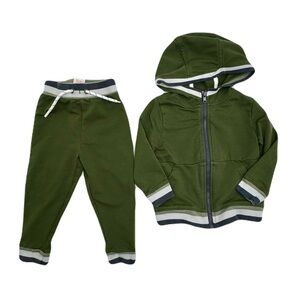 TOMMY BAHAMA 2 Piece Pants & Zip Up Hoodie Outfit Baby Boy Size 24 Months VGUC
